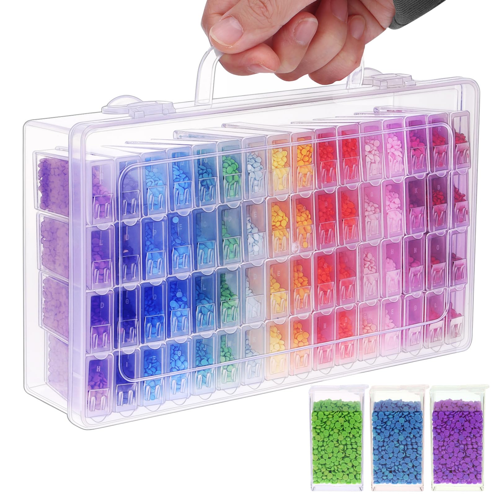 Craft Embellishment Storage - 1/2/3/4Pack 64gird Diamond Painting Opbergdoos Container
