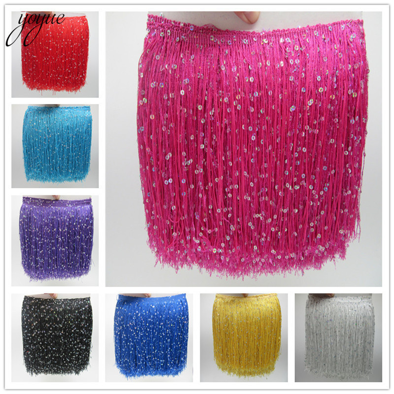 Beaded Trim Fringe - YOYUE 1Yard 20 CM Lange Polyester