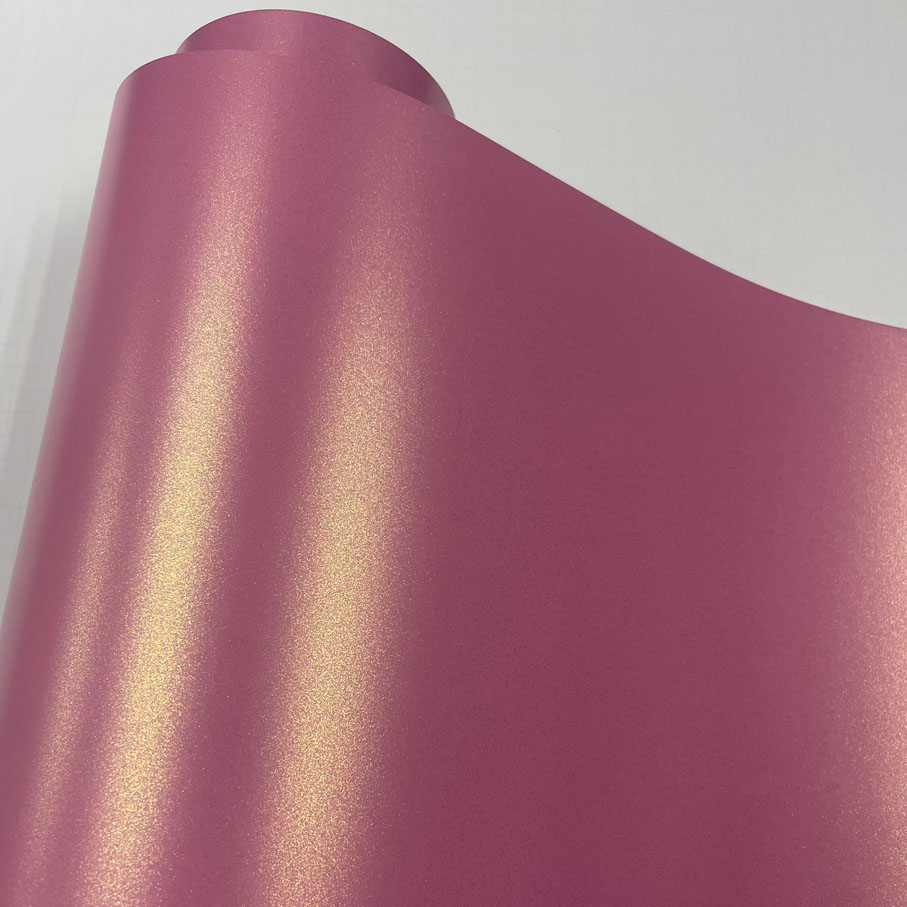 Glitter Vinyl Roll - Premium Goldsands Glitter Roze Vinyl Wrap