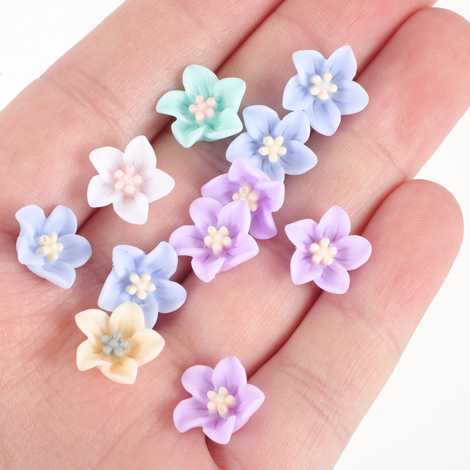 Craft Embellishments - 200 stuks unieke harsbloemversieringen DIY telefoonhoesje