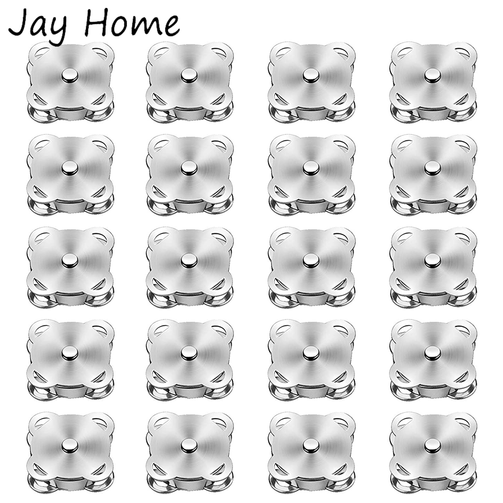 Iron On Stud Set - 20 sets magnetische knop metalen drukknopen