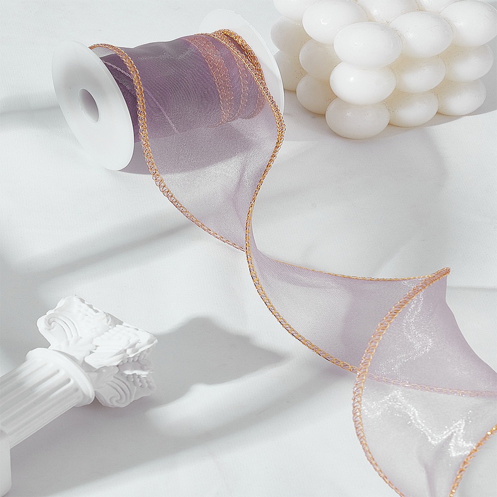 Organza Ribbon Spool - 5 yards polyester organzabanden met spoel