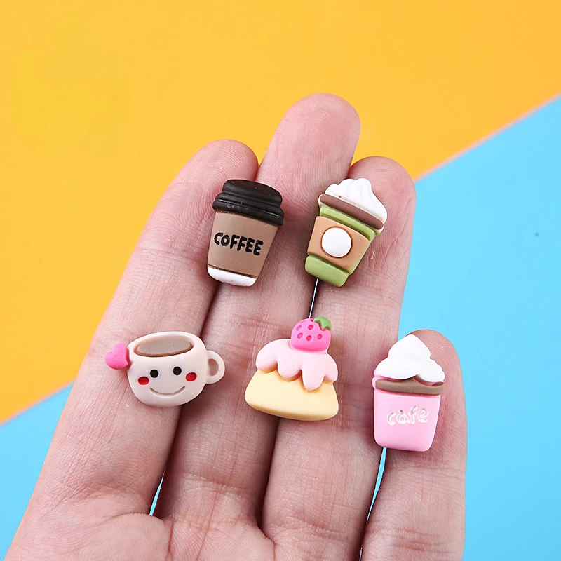 Christmas Craft Embellishment - 10 stuks Cartoon Kawaii Harsen Koffie
