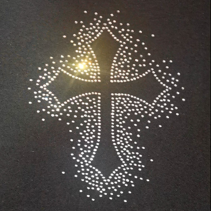 Hotfix Rhinestone Sheet - Strass opstrijkpatronen, hotfix strass kledingstickers, kruisversieringen,
