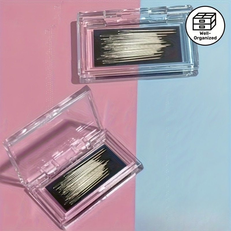Craft Embellishment Storage - Magnetische naaldopbergdoos met handnaalden, draagbare transparante