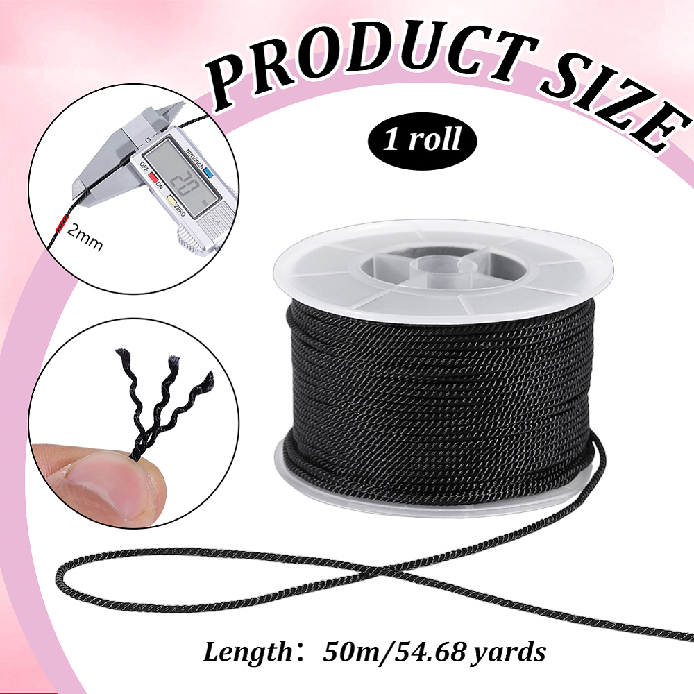 54,68 yards zwart gedraaid koo - Cord Trim Twisted recensie en prijs