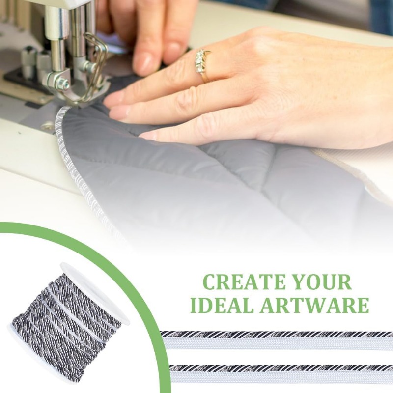 10 Yard Zwart Gedraaid Lip Cor - Cord Trim Twisted recensie en prijs