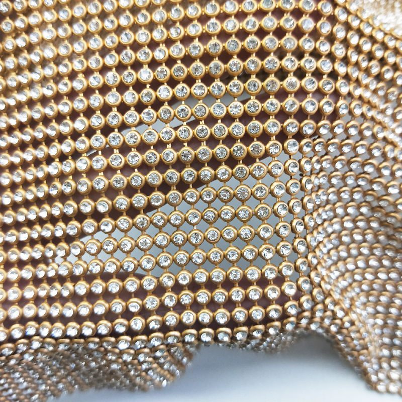 45x120 cm Sparkly Gold Base St - Crystal Mesh Fabric recensie en prijs