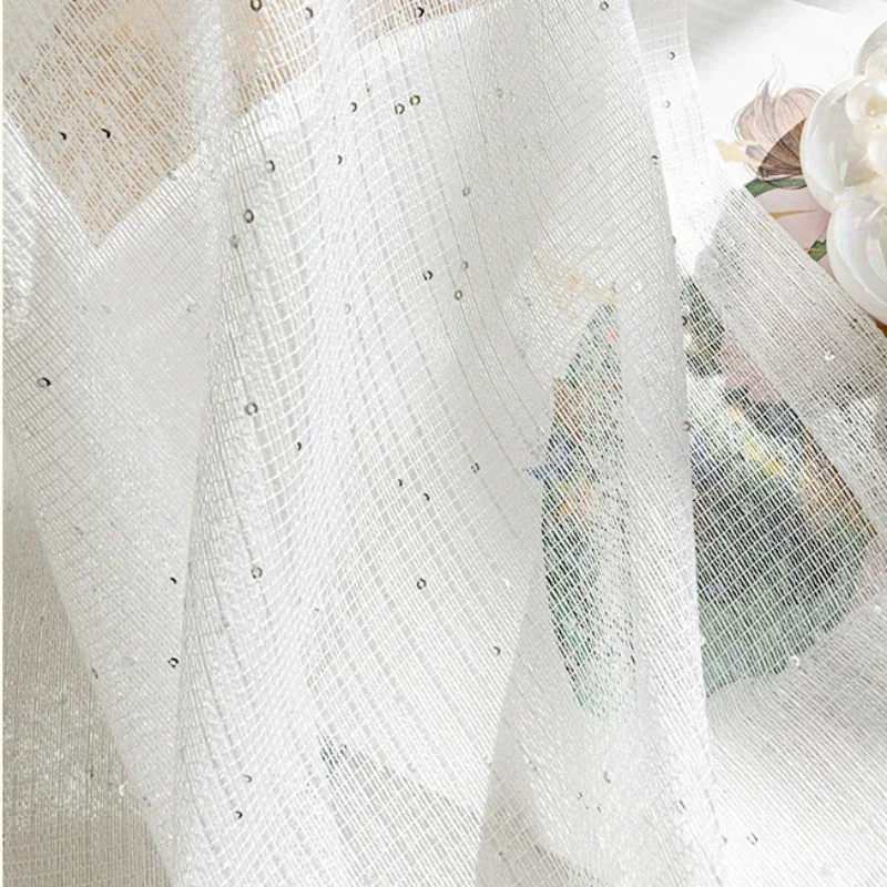 Franse pure gordijnen voor woo - Sequin Fabric Panel recensie en prijs