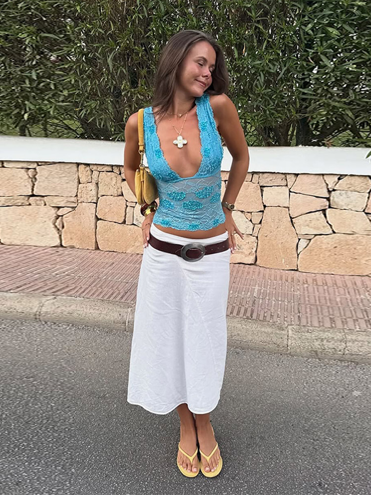 Sexy Pailletten Vest Rokken Pa - Elastic Lace Trim recensie en prijs