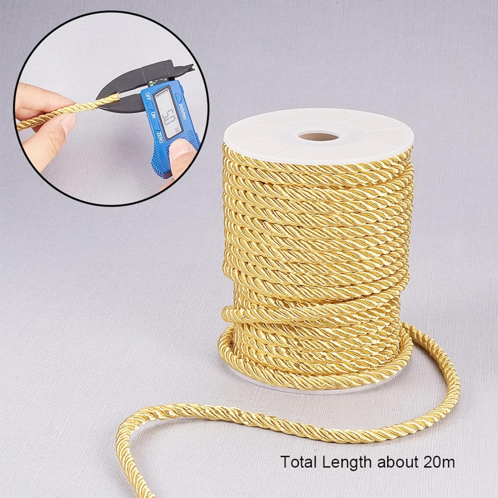 5Mm 18 Yards Gedraaid Goud Tou - Cord Trim Twisted recensie en prijs