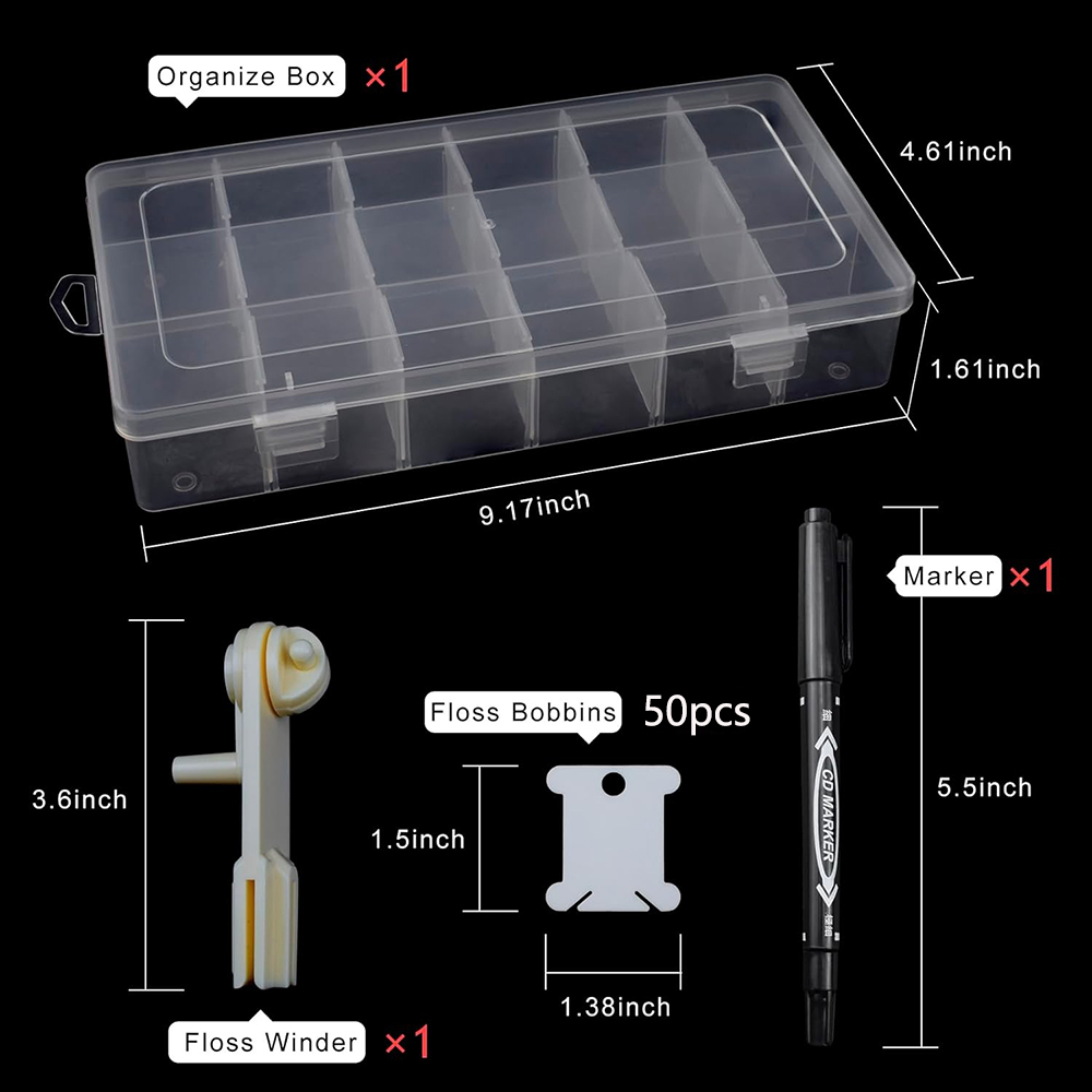 Borduurgaren Organizer met 18  - Craft Embellishment Storage recensie en prijs