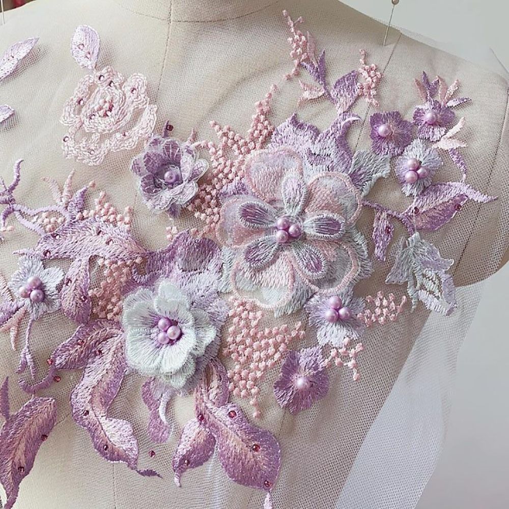 3D bloemen kralen kant stoffen - Embellishments For Scrapbooking recensie en prijs