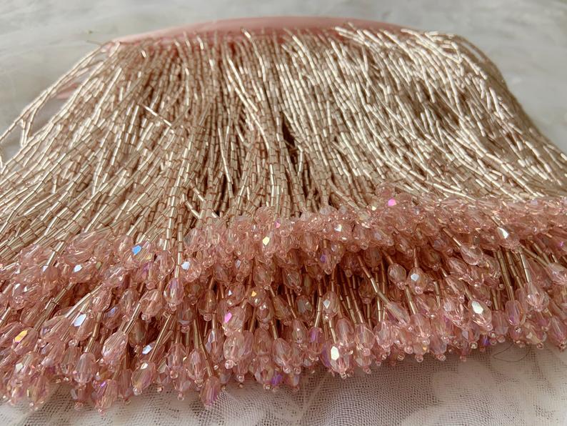 1 Yard Green Bead Fringe Tasse - Beaded Trim Fringe recensie en prijs