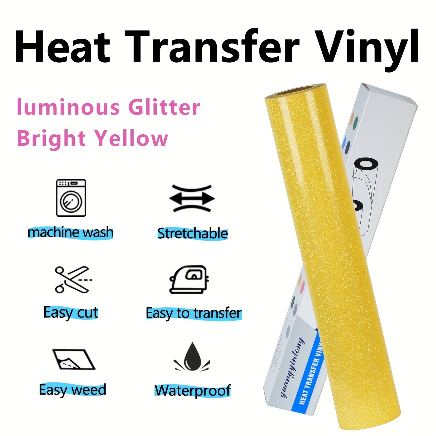 Glitter HTV Heat Transfer Viny - Glitter Vinyl Roll recensie en prijs