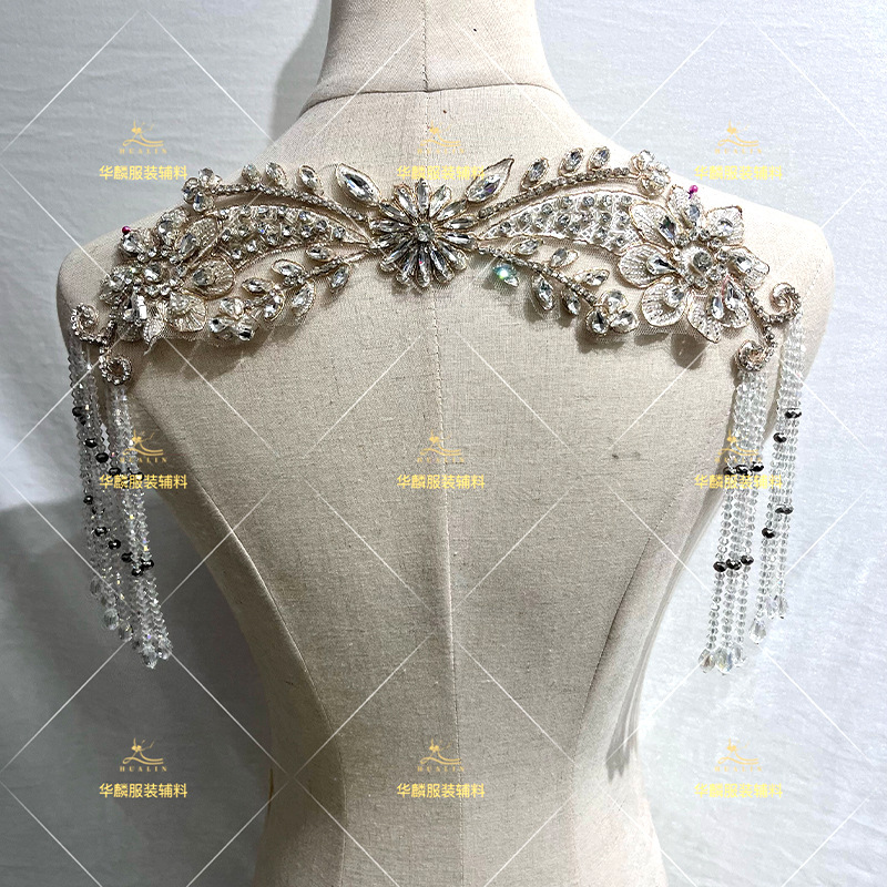 Hand kralen franje met hangers - Beaded Trim Fringe recensie en prijs