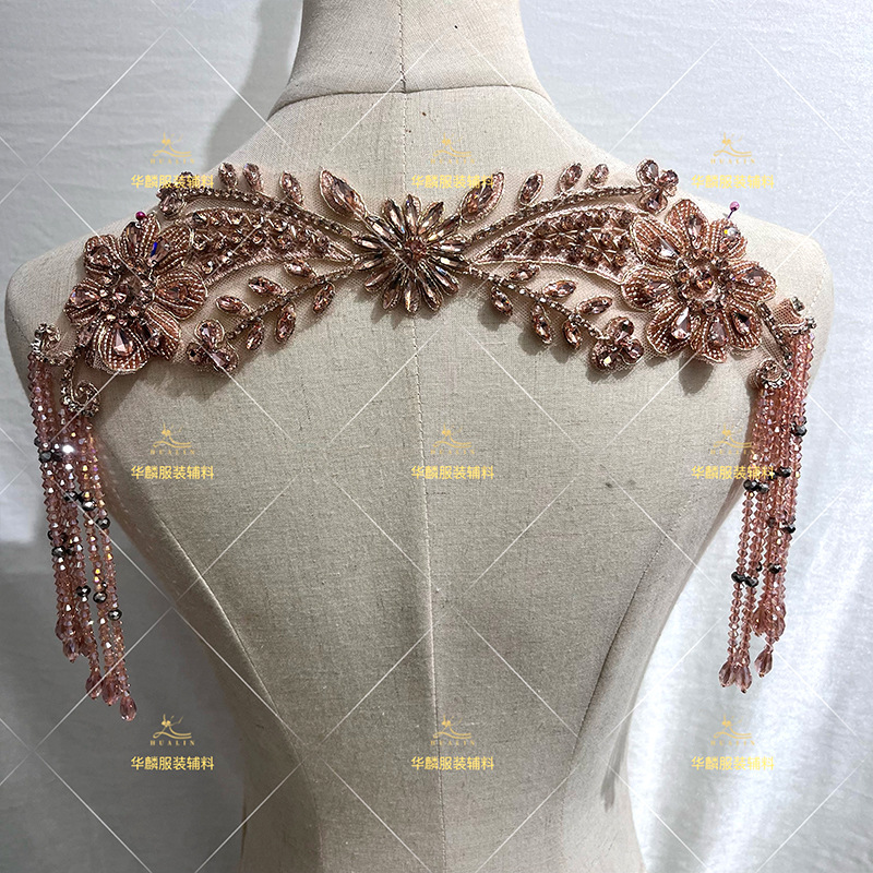 Hand kralen franje met hangers - Beaded Trim Fringe recensie en prijs