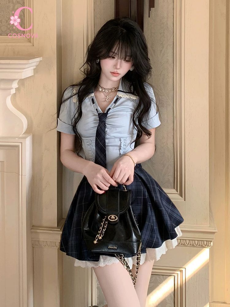 Zomerse Nieuwe Preppy Y2K 2-de - Elastic Lace Trim recensie en prijs
