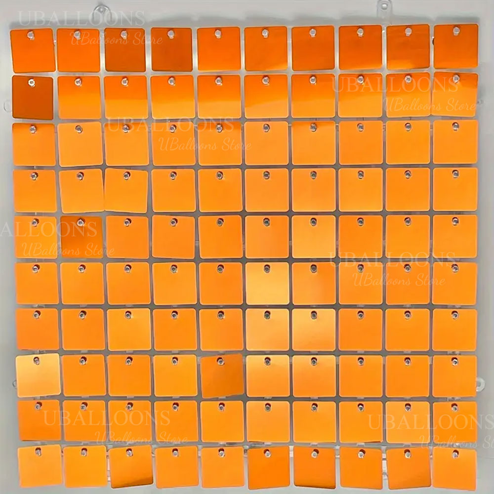 Helder Oranje Shimmer Muur Ach - Sequin Fabric Panel recensie en prijs