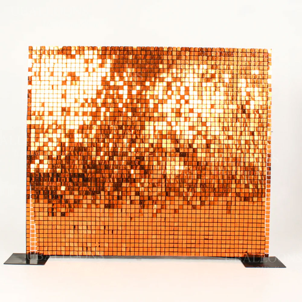 Helder Oranje Shimmer Muur Ach - Sequin Fabric Panel recensie en prijs