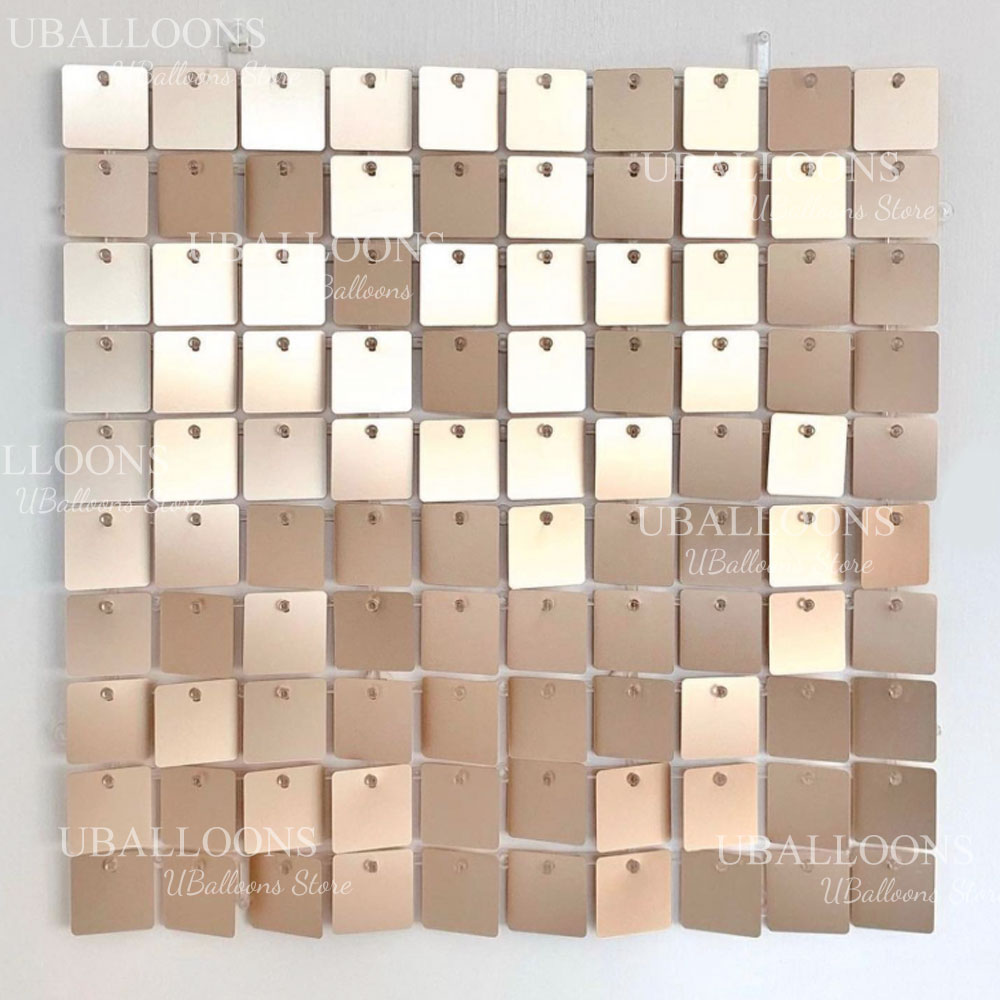 Matte Beige Gouden Glimmende P - Sequin Fabric Panel recensie en prijs