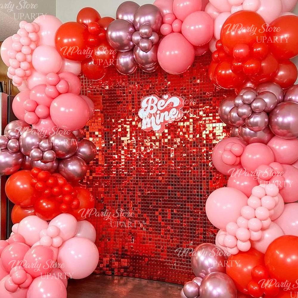 Rode Shimmer Muur Achtergrond  - Sequin Fabric Panel recensie en prijs