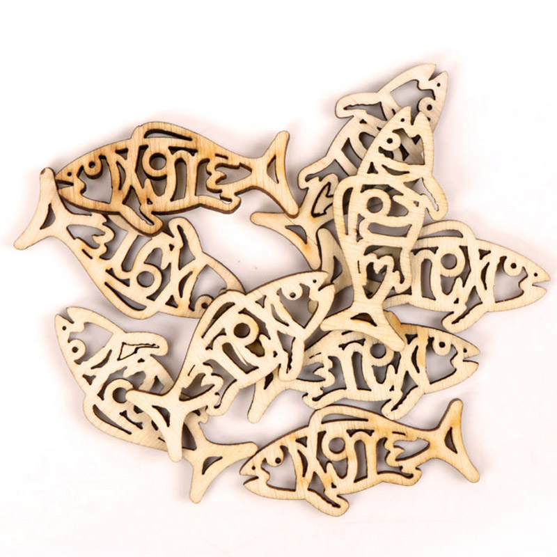 Houten Schattige Vis Vorm Kuns - Embellishments For Scrapbooking recensie en prijs