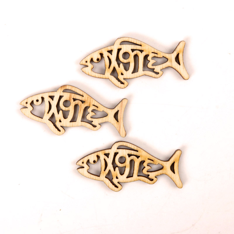 Houten Schattige Vis Vorm Kuns - Embellishments For Scrapbooking recensie en prijs