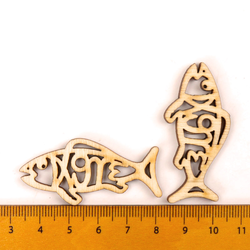 Houten Schattige Vis Vorm Kuns - Embellishments For Scrapbooking recensie en prijs