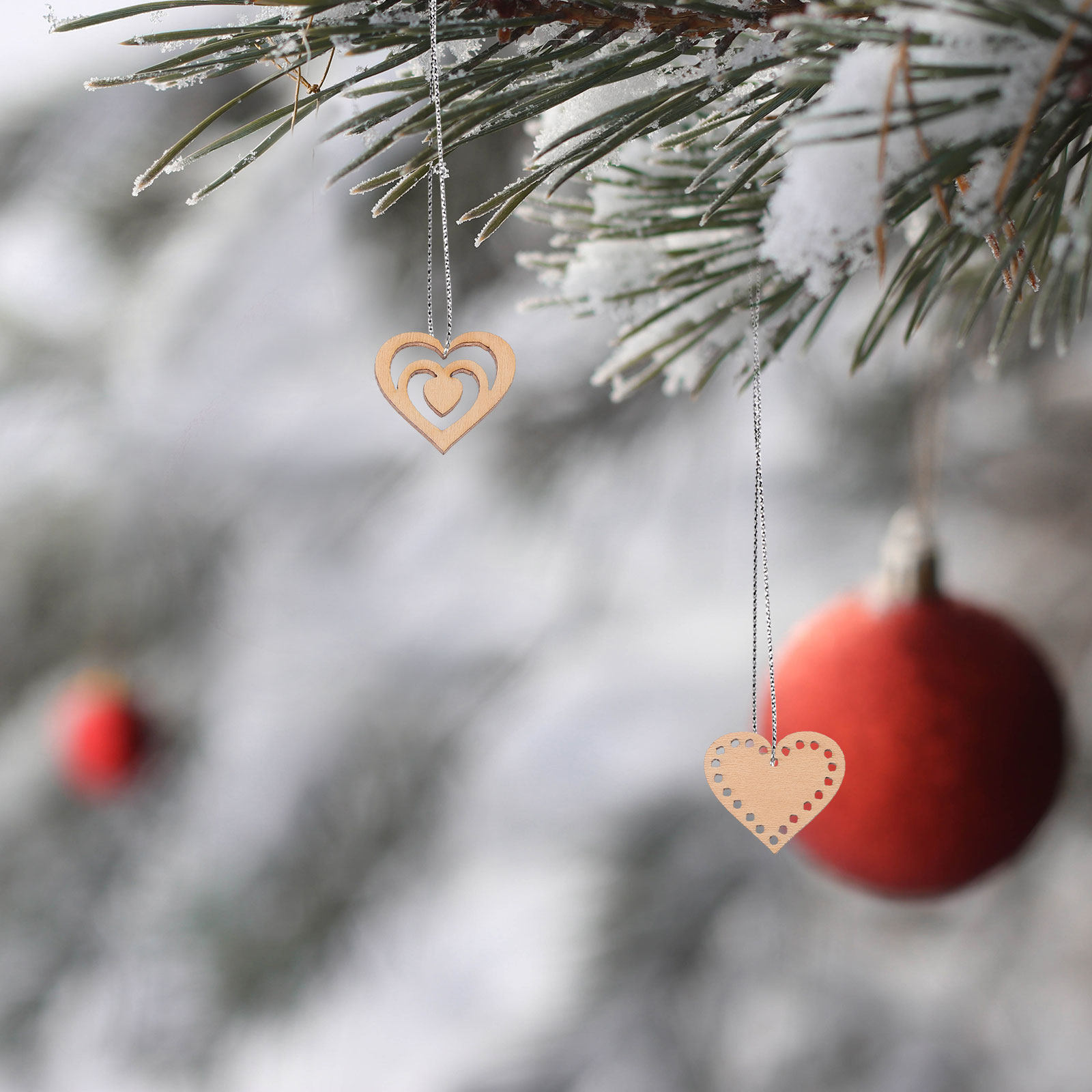 1Set houten hartjes, hangende  - Christmas Craft Embellishment recensie en prijs
