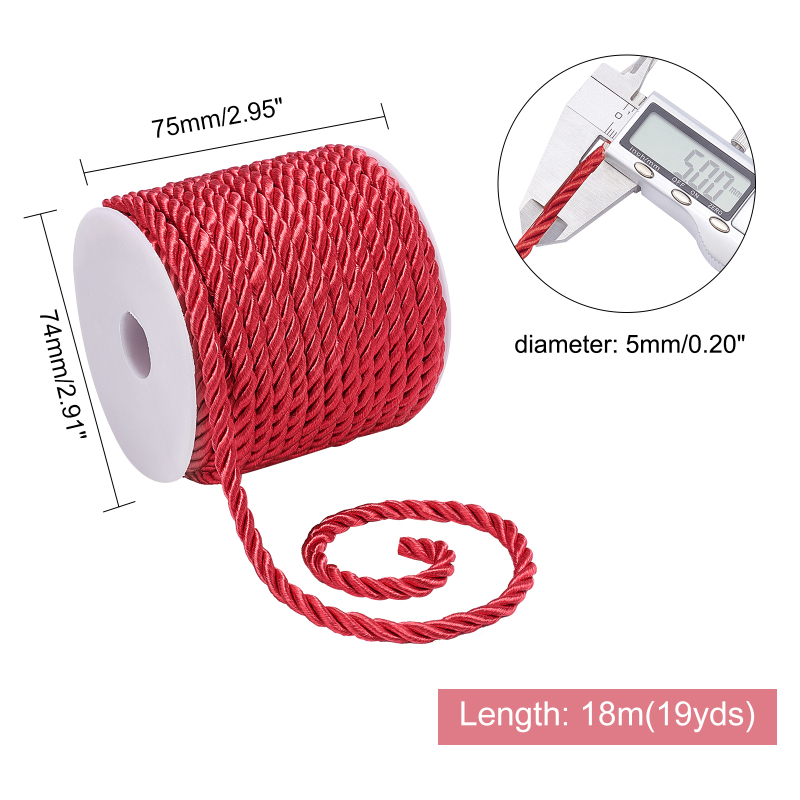 19.6 Tuin Rood Zijden Touw 3-l - Cord Trim Twisted recensie en prijs