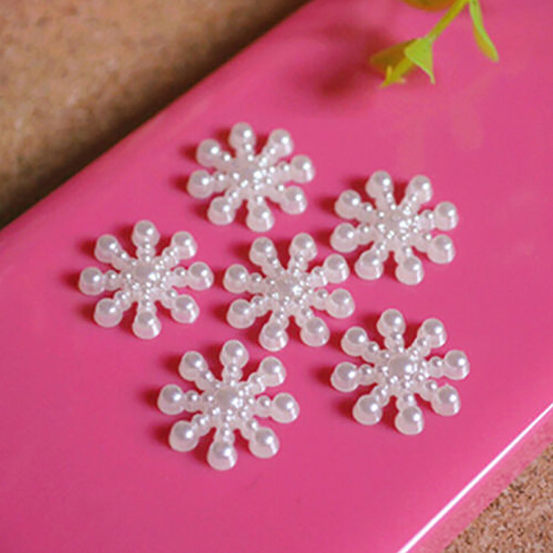 100Pcs Witte Parel Hars Sneeuw - Christmas Craft Embellishment recensie en prijs