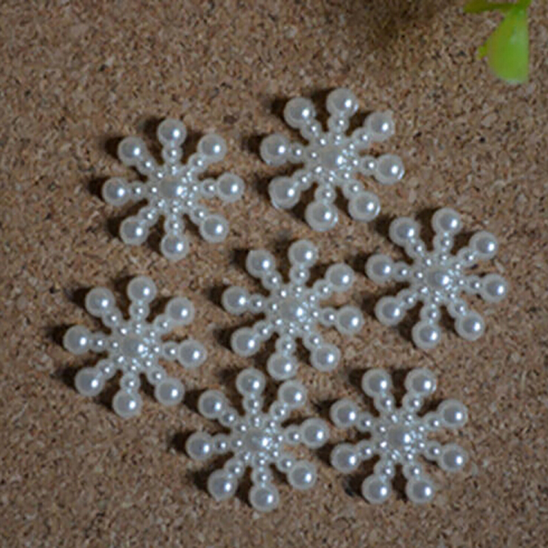 100Pcs Witte Parel Hars Sneeuw - Christmas Craft Embellishment recensie en prijs