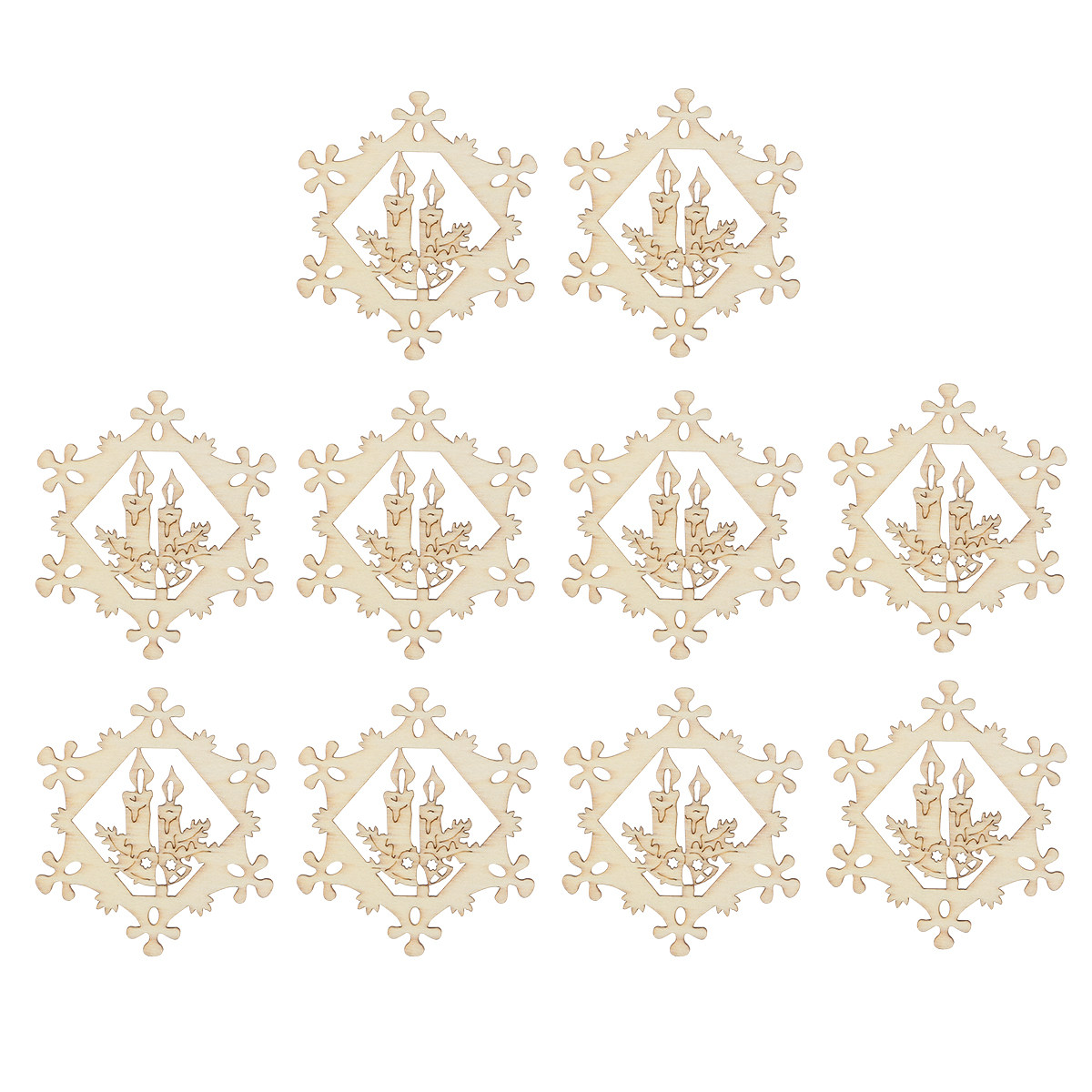 10 stuks sneeuwvlokhanger kers - Christmas Craft Embellishment recensie en prijs