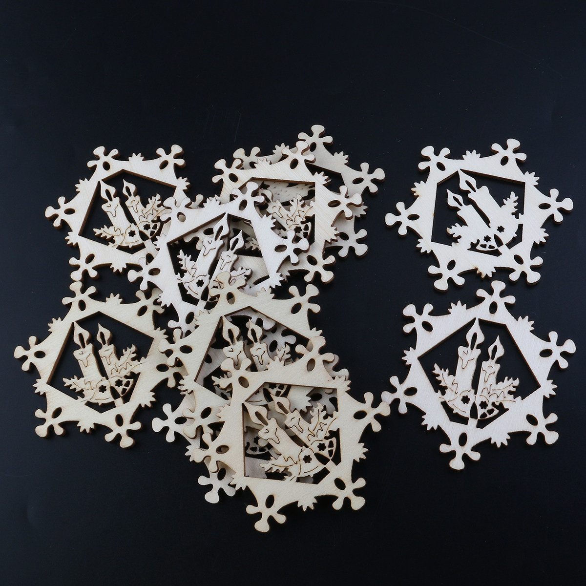 10 stuks sneeuwvlokhanger kers - Christmas Craft Embellishment recensie en prijs