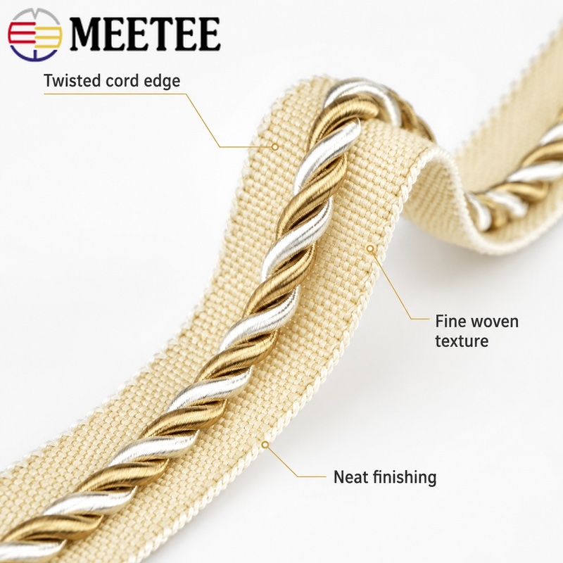 2/5/10/12M Meetee 6mm Tweekleu - Cord Trim Twisted recensie en prijs