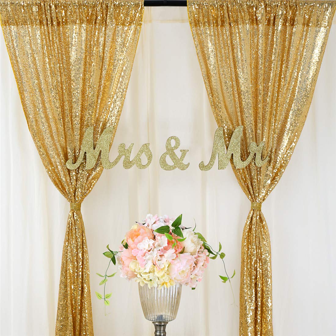 2 STKS Gold Sequin Party Achte - Sequin Fabric Panel recensie en prijs