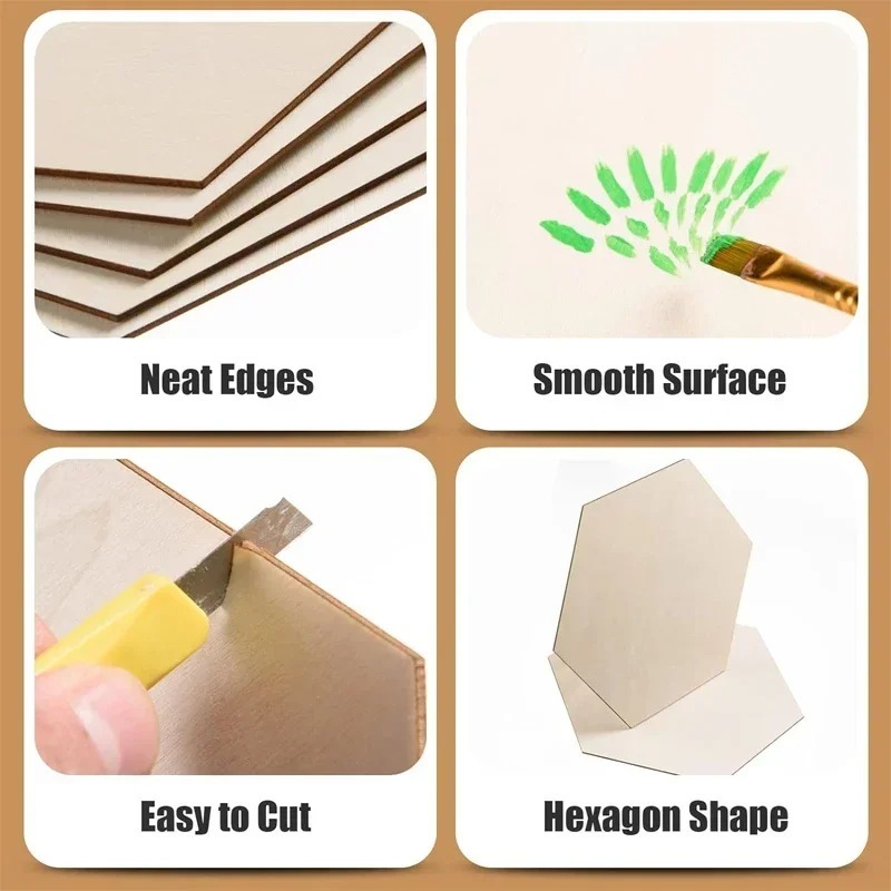 10-120mm Houten Zeshoek Blank  - Craft Embellishments recensie en prijs