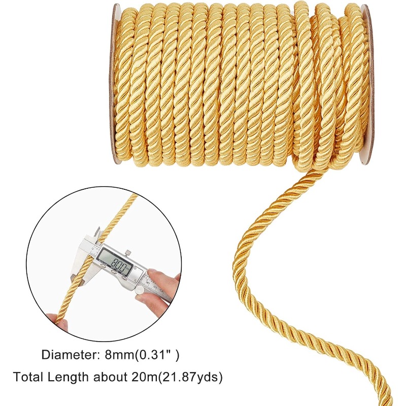 1Roll 8mm 20 Yards Twisted Cor - Cord Trim Twisted recensie en prijs