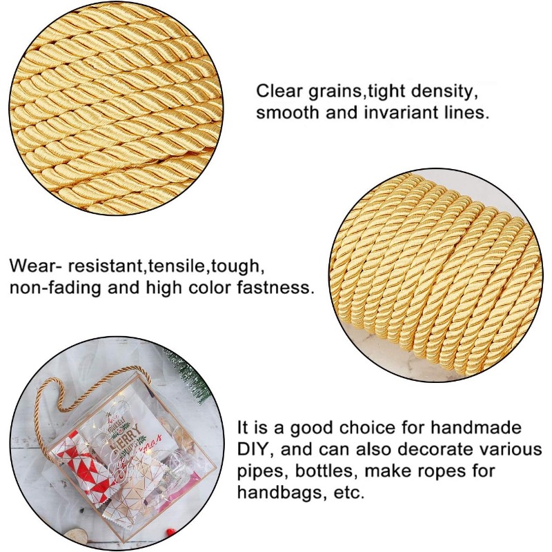1Roll 8mm 20 Yards Twisted Cor - Cord Trim Twisted recensie en prijs