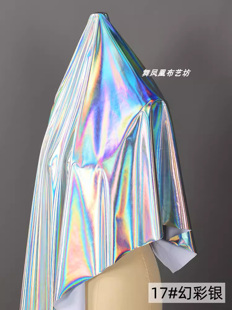 Iriserende glanzende stretch b - Crystal Mesh Fabric recensie en prijs