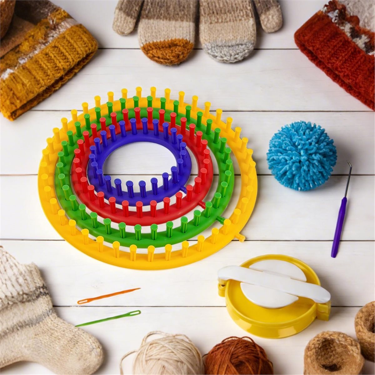 Lichtgewicht brei-set met pomp - Pom Pom Maker Tool recensie en prijs