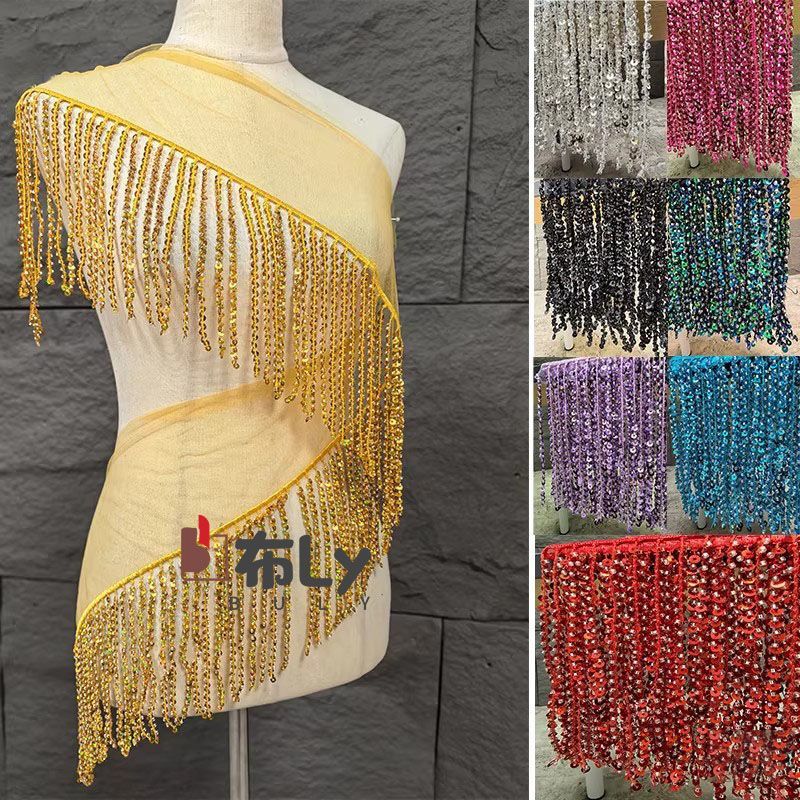15cm kralen- en pailletten fra - Beaded Trim Fringe recensie en prijs