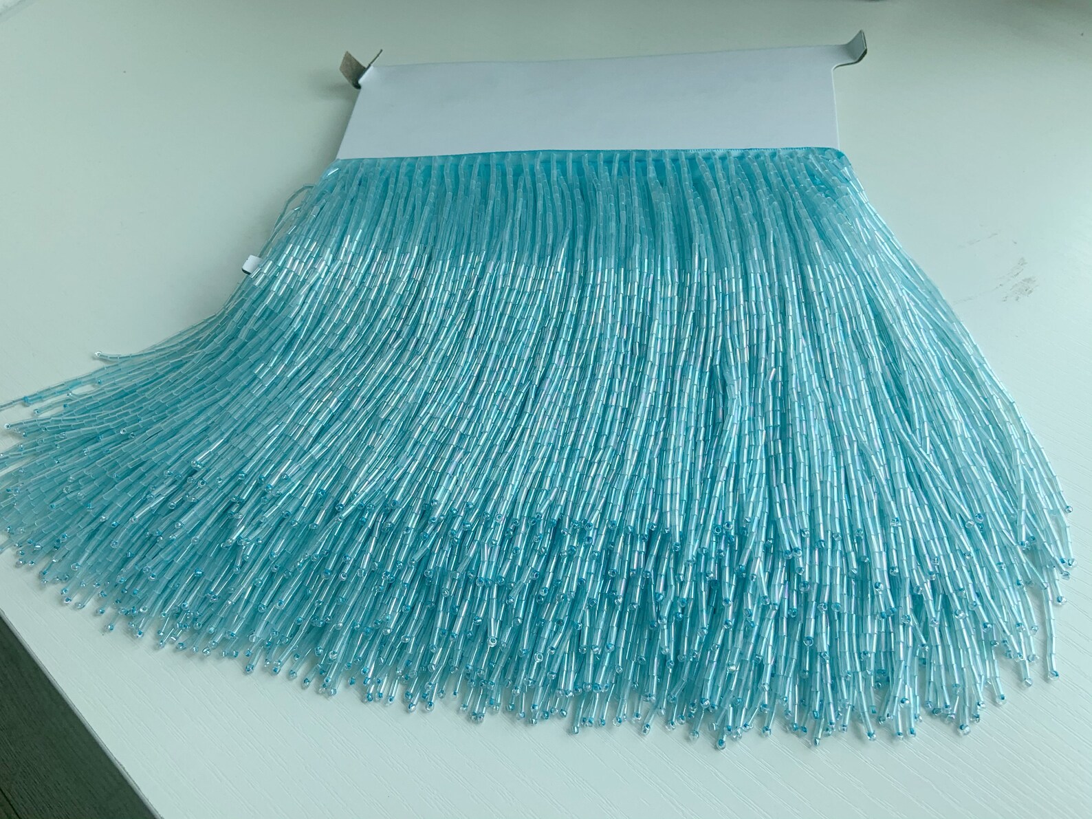 1 Yard Lichtblauwe Kralen Fran - Beaded Trim Fringe recensie en prijs