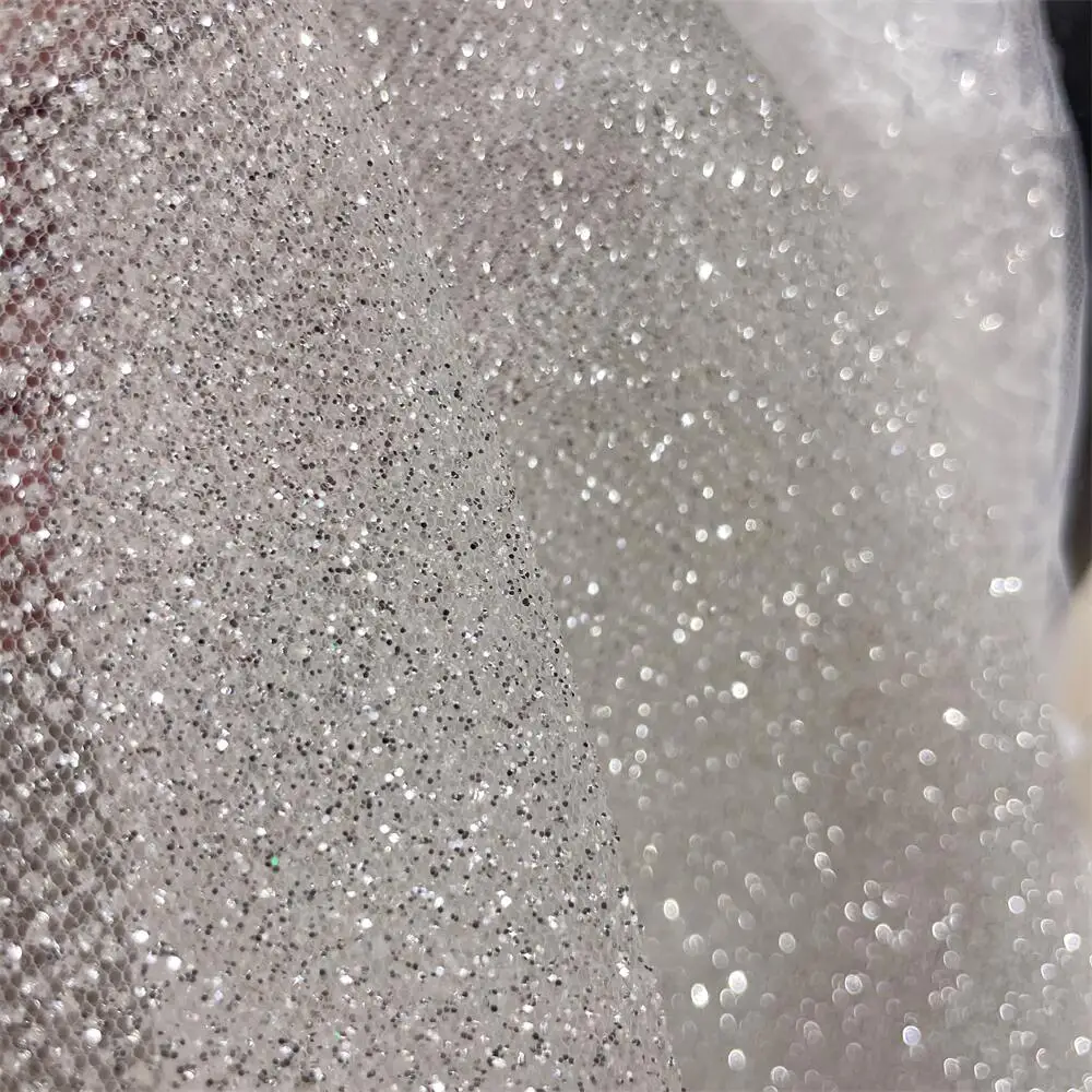 Superdensity-zilver glitter ne - Crystal Mesh Fabric recensie en prijs