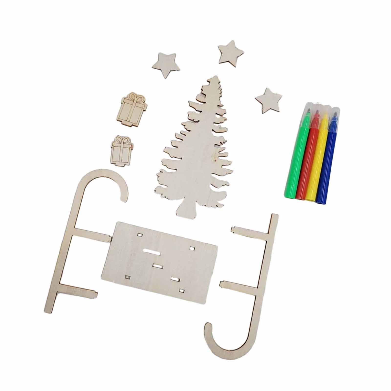 3x doe-het-zelf houten knutsel - Christmas Craft Embellishment recensie en prijs