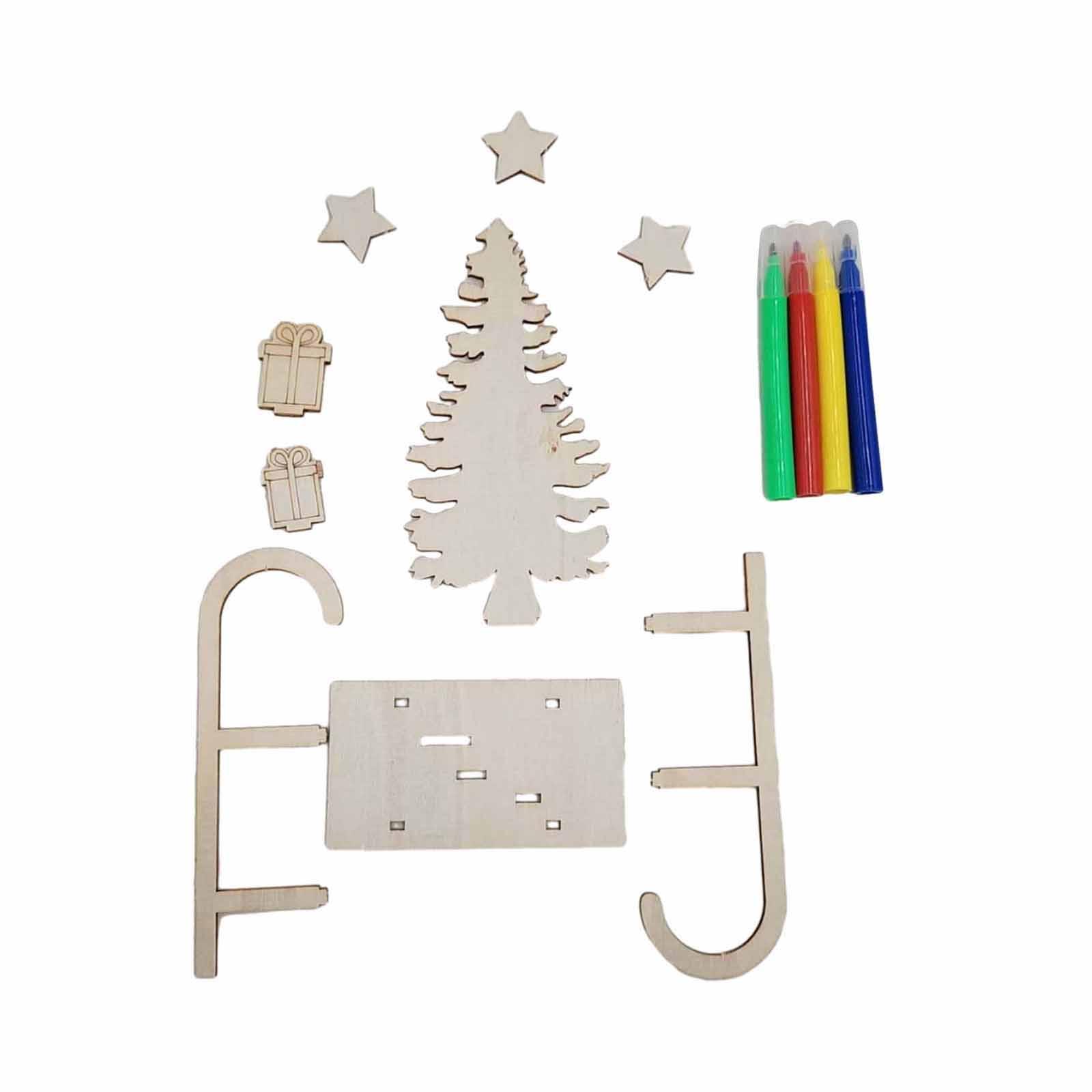 3x doe-het-zelf houten knutsel - Christmas Craft Embellishment recensie en prijs